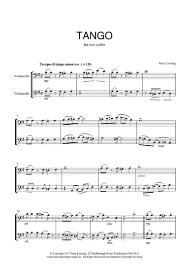 Tango for two cellos