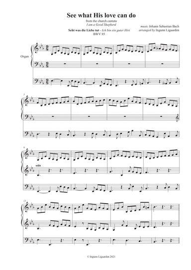 Seht was die Liebe tut (See what His love can do) BWV 85 - organ solo (arr. Ingunn Ligaarden)