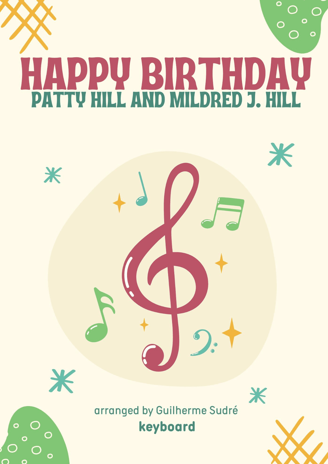 Happy Birthday - KEYBOARD (arr. Guilherme Sudré)