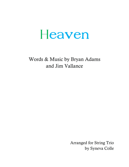 Heaven (arr. Syneva Colle)