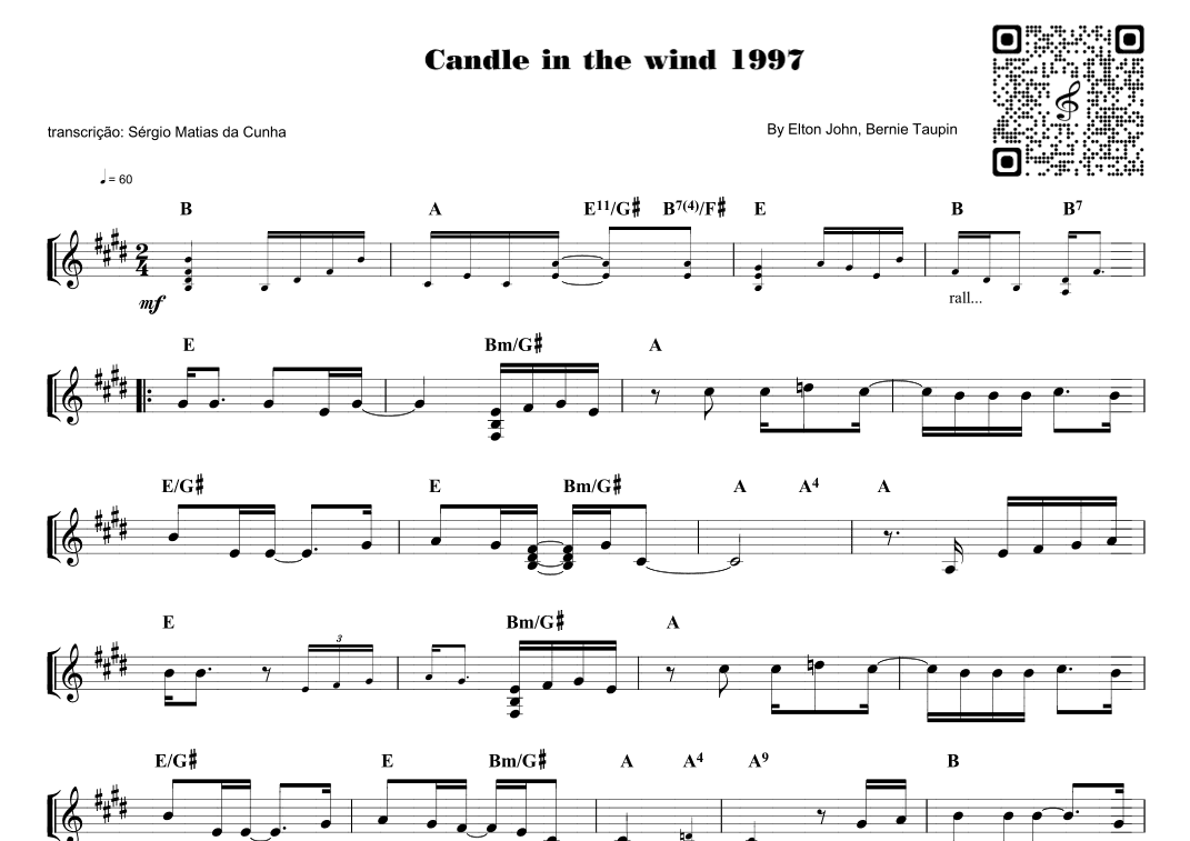 Candle In The Wind (arr. Piano)