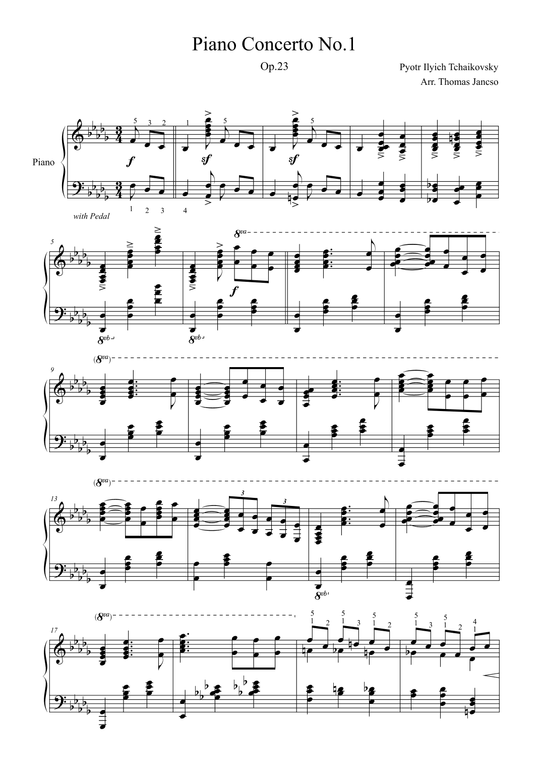 Concerto No.1 Tchaikovsky (arr. Thomas Jancso)
