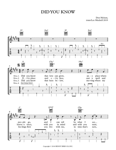 Did You Know (arr. Lee Mitchell)