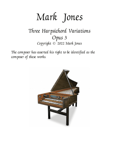 Three Harpsichord Variations Opus 3