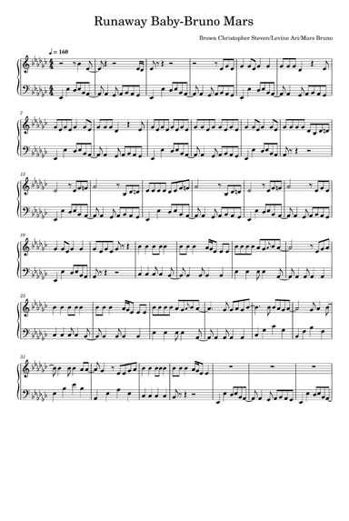 Runaway Baby (arr. Bruno Mars)