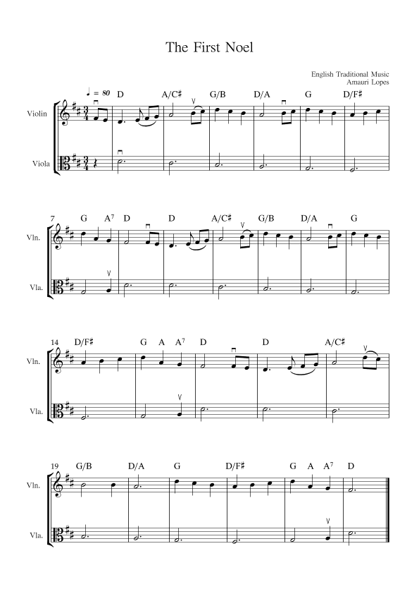 The First Noel (arr. Amauri Lopes)