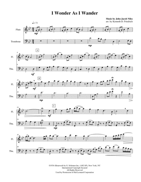I Wonder As I Wander (arr. Kenneth D. Friedrich)