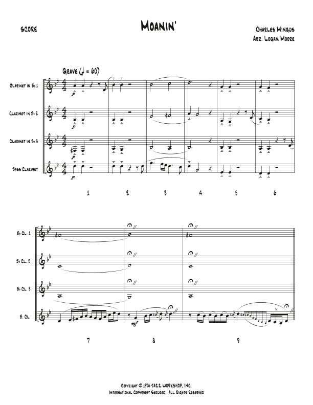 Moanin' (arr. Logan Moore)