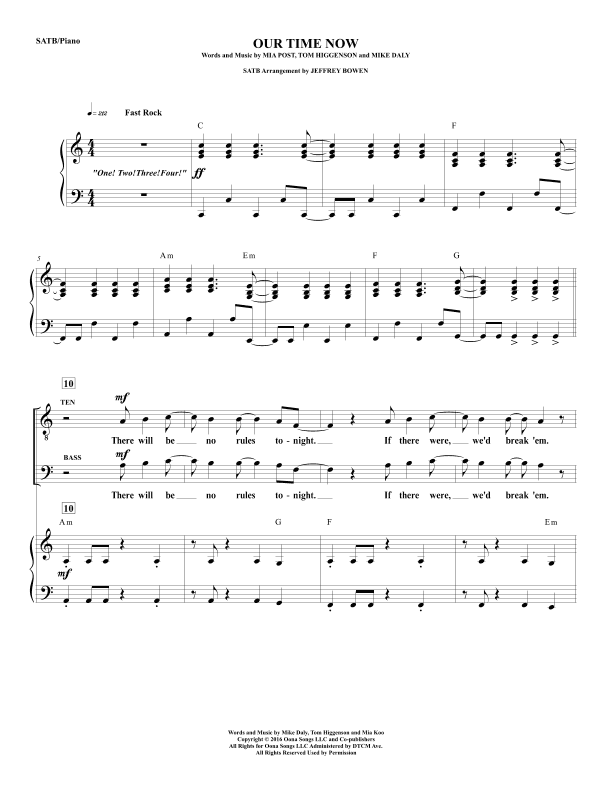 Our Time Now (arr. Jeffrey Bowen)