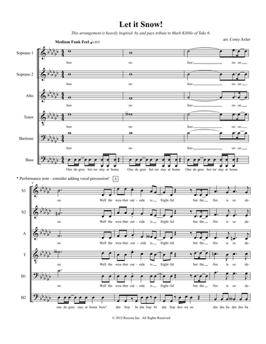 Let It Snow! Let It Snow! Let It Snow! (arr. Corey M Axler)