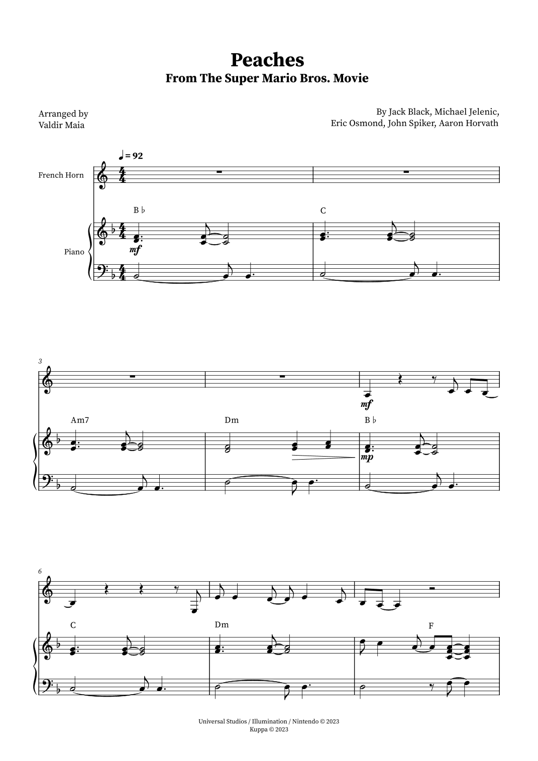 Peaches (arr. Valdir Maia)