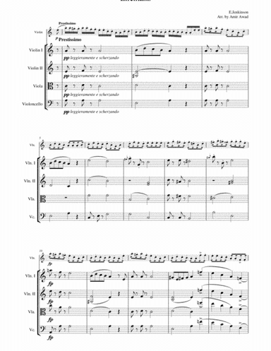 Jenkinson Elfentanz (Elves Dance ) for Solo Violin and String Orchestra/Quartet (arr. Amir Awad)