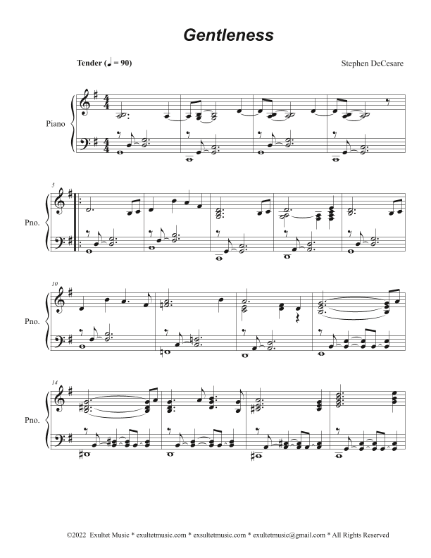 Gentleness (Piano solo)