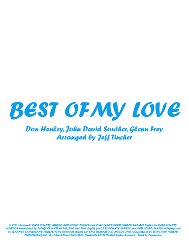 Best Of My Love (arr. Jeff Tincher)