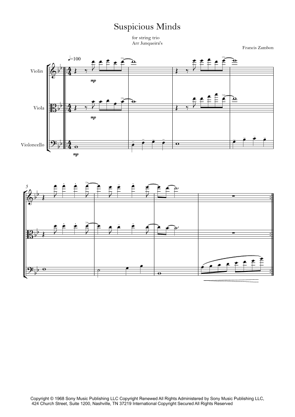 Suspicious Minds (arr. Junqueira's)
