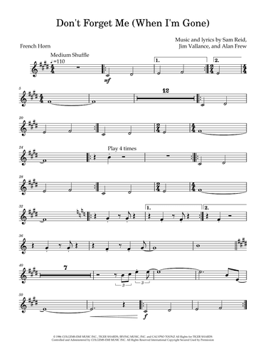 Don't Forget Me (when I'm Gone) (arr. David Lartey)