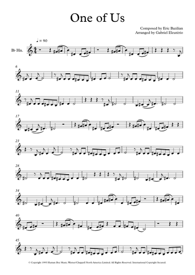 One Of Us (arr. Gabriel Eleutério)