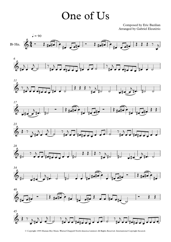 One Of Us (arr. Gabriel Eleutério)