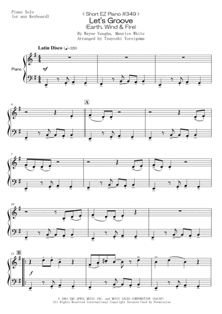 Let's Groove (arr. Tsuyoshi Yoroiguma)
