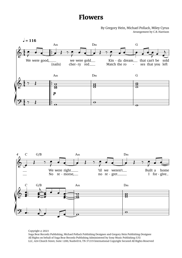 Flowers (arr. C. B. Harrison)