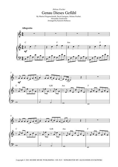 Genau Dieses Gefuehl (arr. Kaiserin Rebecca)