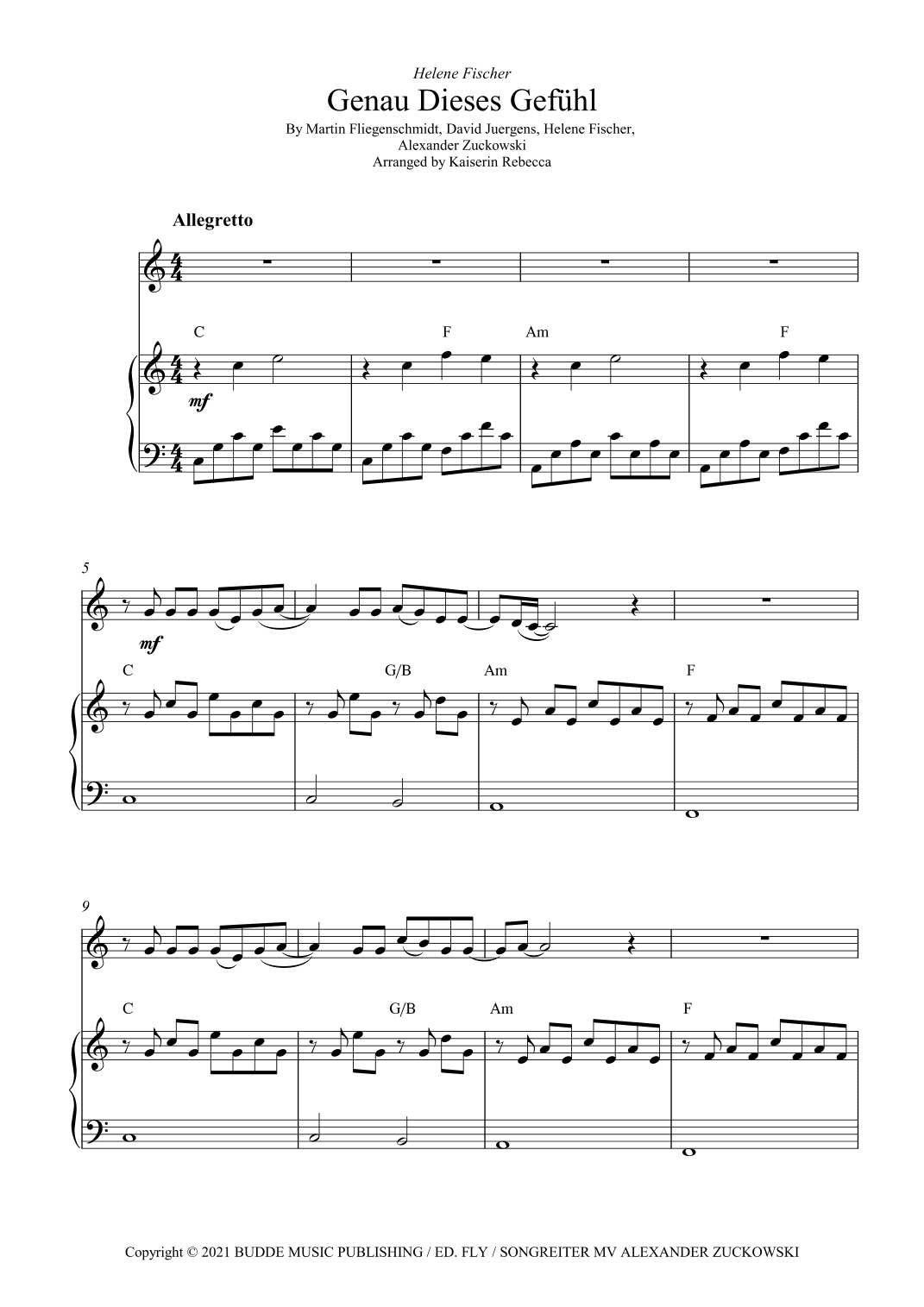 Genau Dieses Gefuehl (arr. Kaiserin Rebecca)