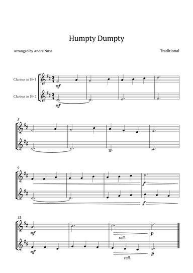 Humpty Dumpty (arr. André Nusa)