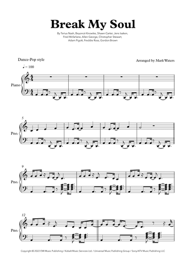 Break My Soul (arr. Mark Waters)