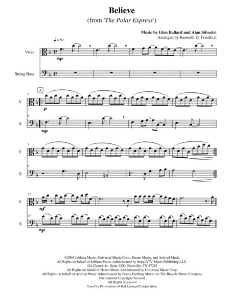 Believe (arr. Kenneth D. Friedrich)