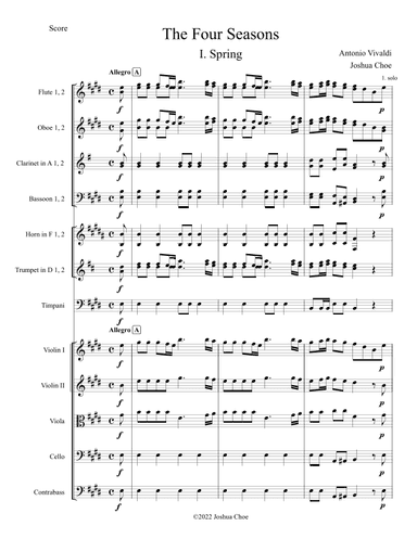 The Four Seasons: Spring (arr. Joshua Choe)