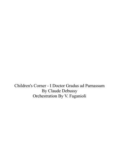 Children's Corner I Doctor Gradus ad Parnassum (arr. Valdeci Faganioli)