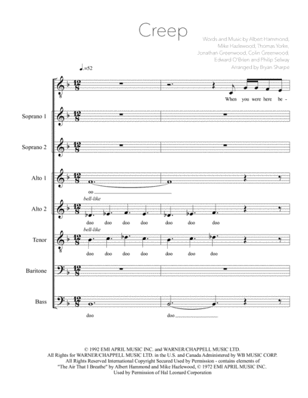 Creep (arr. Bryan Sharpe)