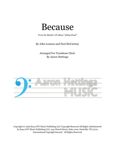 Because (arr. Aaron Hettinga)