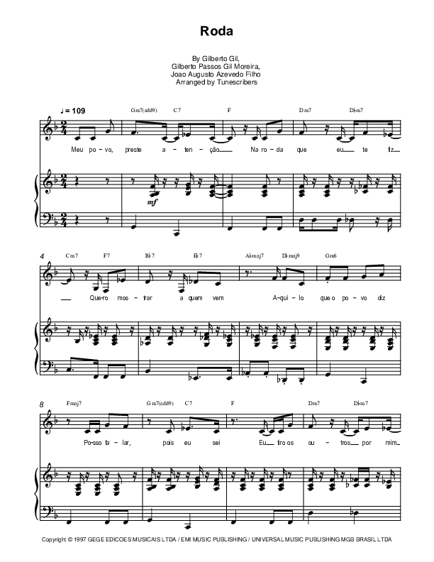 Roda (arr. Tunescribers)