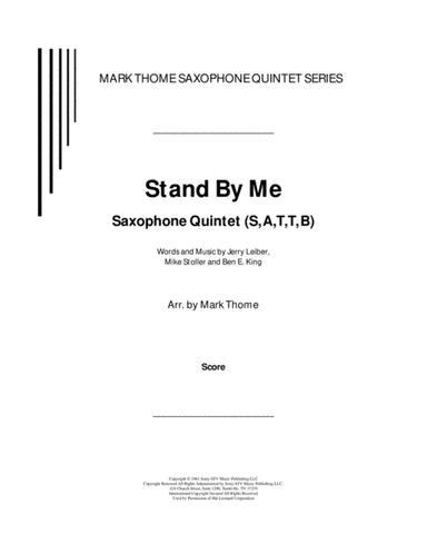 Stand By Me (arr. Mark Thome)