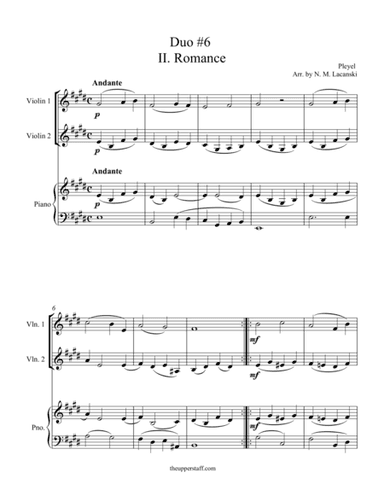 Romance from Duo #6 (arr. Nick Lacanski)