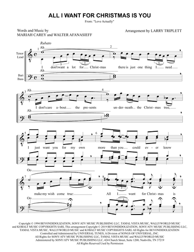 All I Want For Christmas Is You (arr. Larry Triplett)