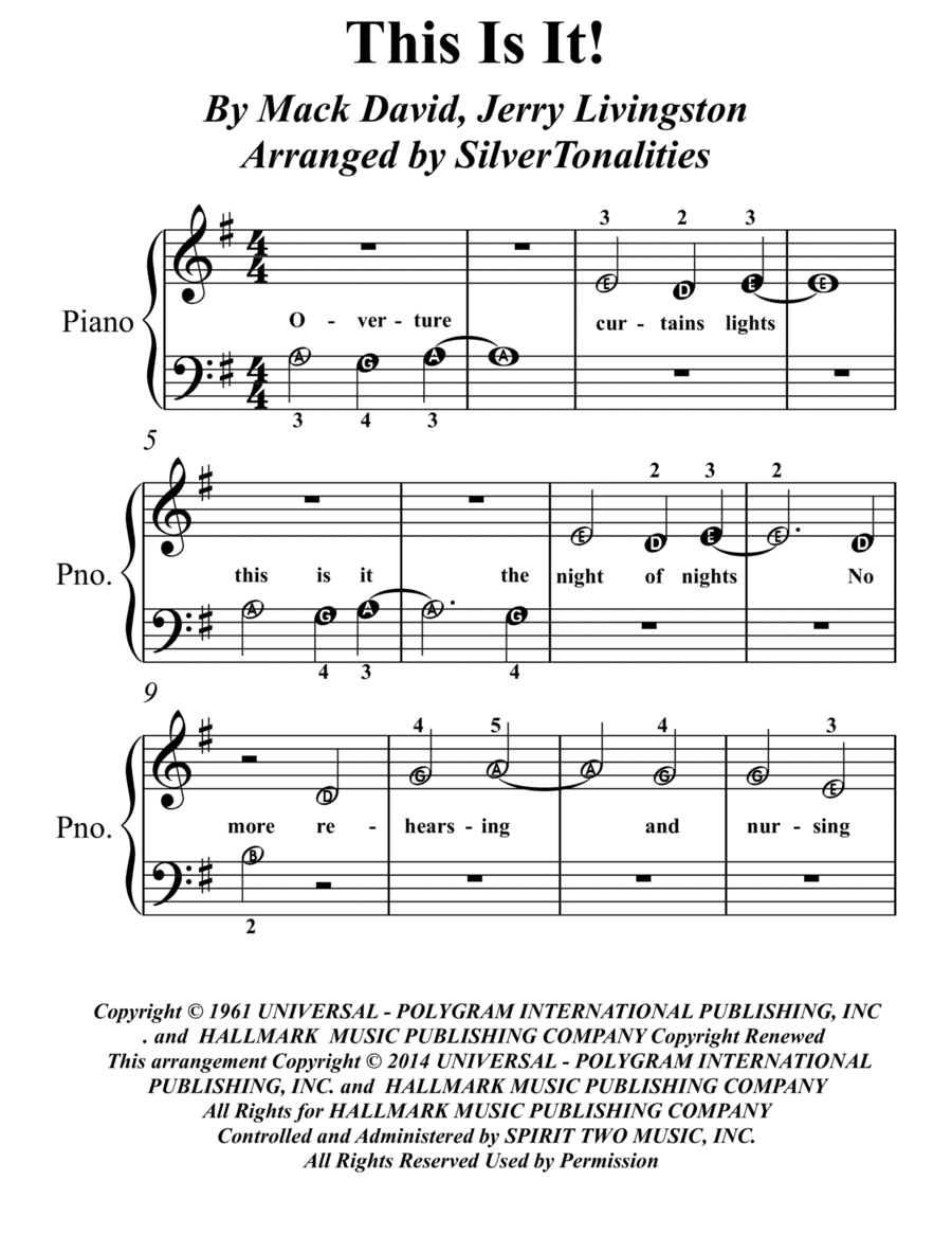 This Is It! (arr. SilverTonalities)