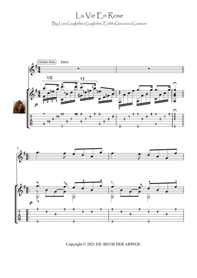 La Vie En Rose (elena Urioste And Tom Poster Version) (arr. PianoSheetNow)
