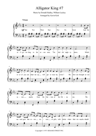 Alligato King Number 7 (arr. Gavin Koh)