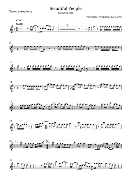 Beautiful People (arr. Melquisedeque C.Silva)