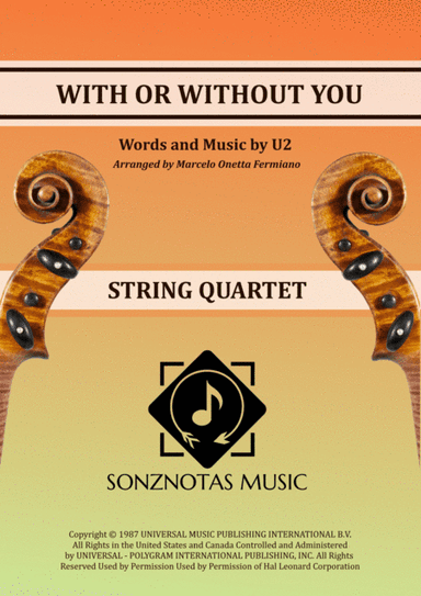 With Or Without You (arr. Marcelo Onetta Fermiano)