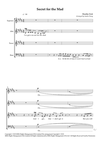 Secret For The Mad (arr. Sasha Chong)