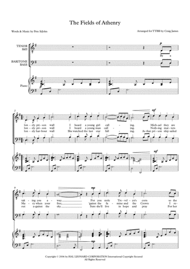 The Fields Of Athenry (arr. Craig James)