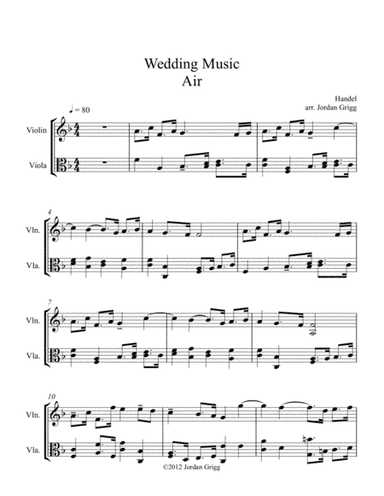 Air from the Water Music (arr. Jordan Grigg)