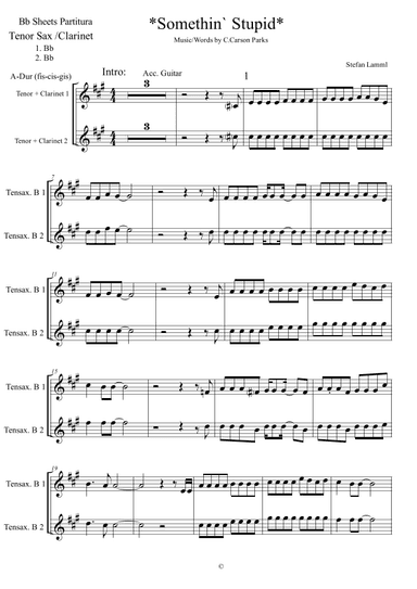 Somethin' Stupid (arr. Stefan Lamml)