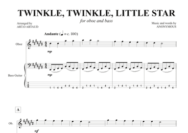 Twinkle Twinkle Little Star (arr. Art.o Artaud)