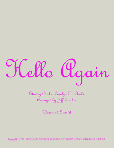 Hello Again (arr. Jeff Tincher)