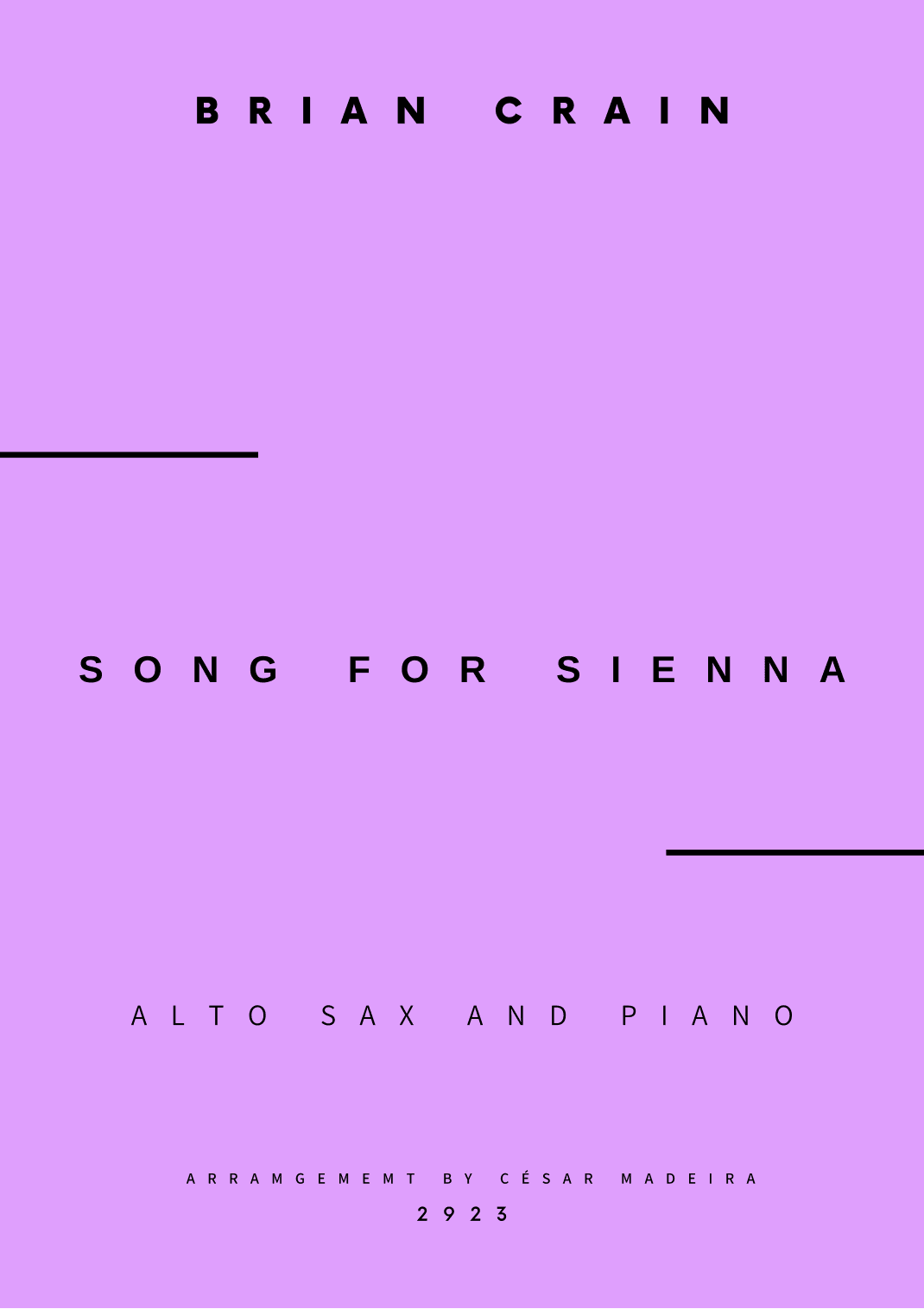 Song For Sienna (arr. César Madeira)