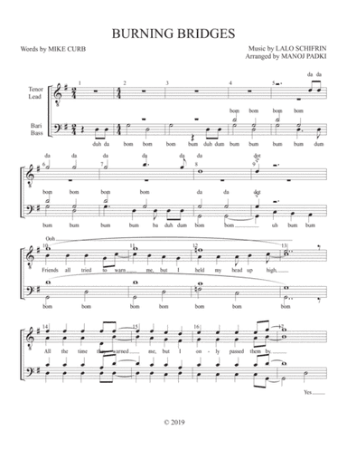 Burning Bridges (arr. Manoj Padki)